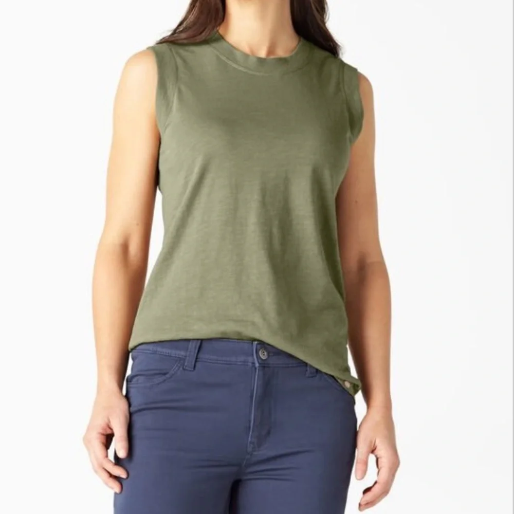 â˘CUSTOMâ˘Dickies Ladies Tank Top-Acid Washed-New prior - Picture 3 of 13
